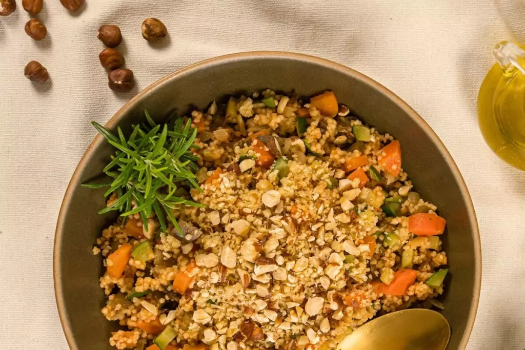 voll&ganz gesunde Fertiggerichte Produkt Hirsepfanne