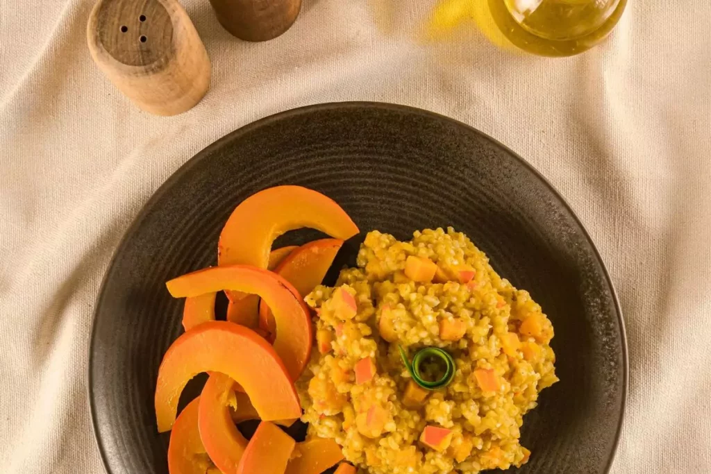 voll&ganz gesunde Fertiggerichte Produkt Kürbisrisotto