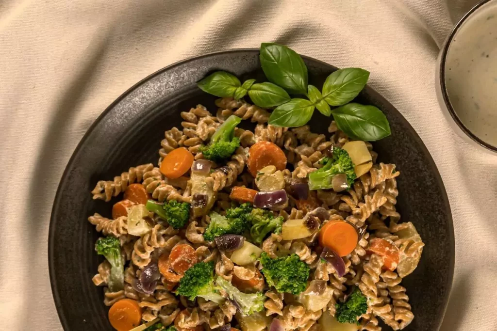 voll&ganz gesunde Fertiggerichte Produkt Pasta Gemüse